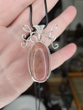 Candy Fluorite "Jelly Bean" Wire Wrap Crystal Pendant